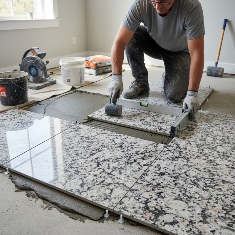Granite Tile Installation detail